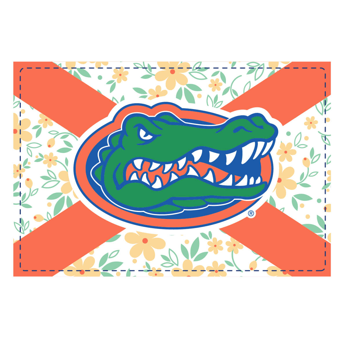 Florida Gators Daisy Flag Decal