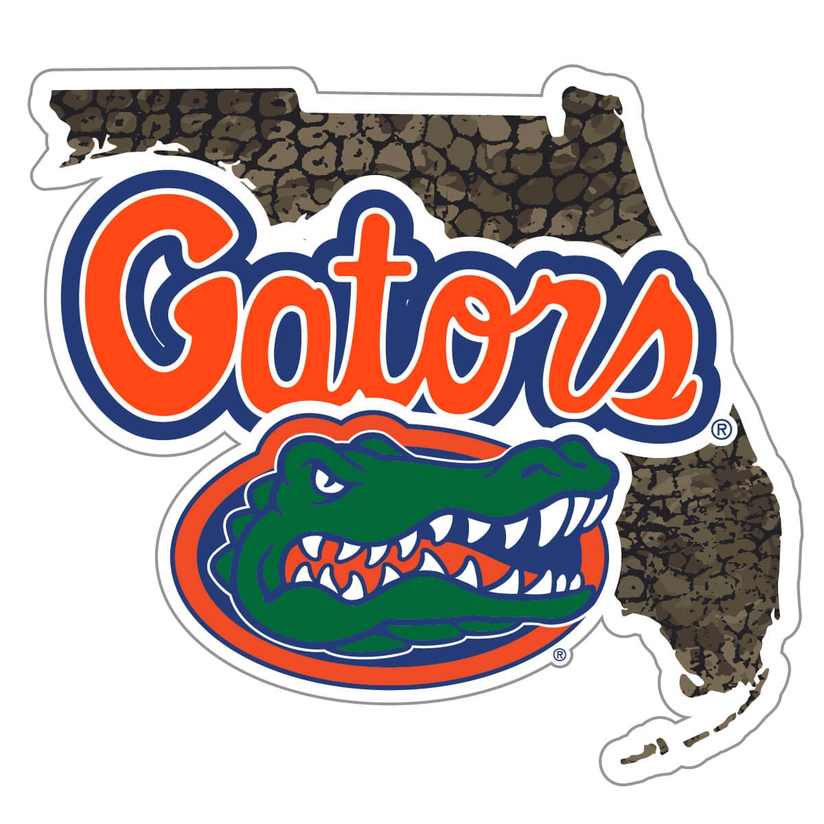Florida Gators Gator Skin State Decal