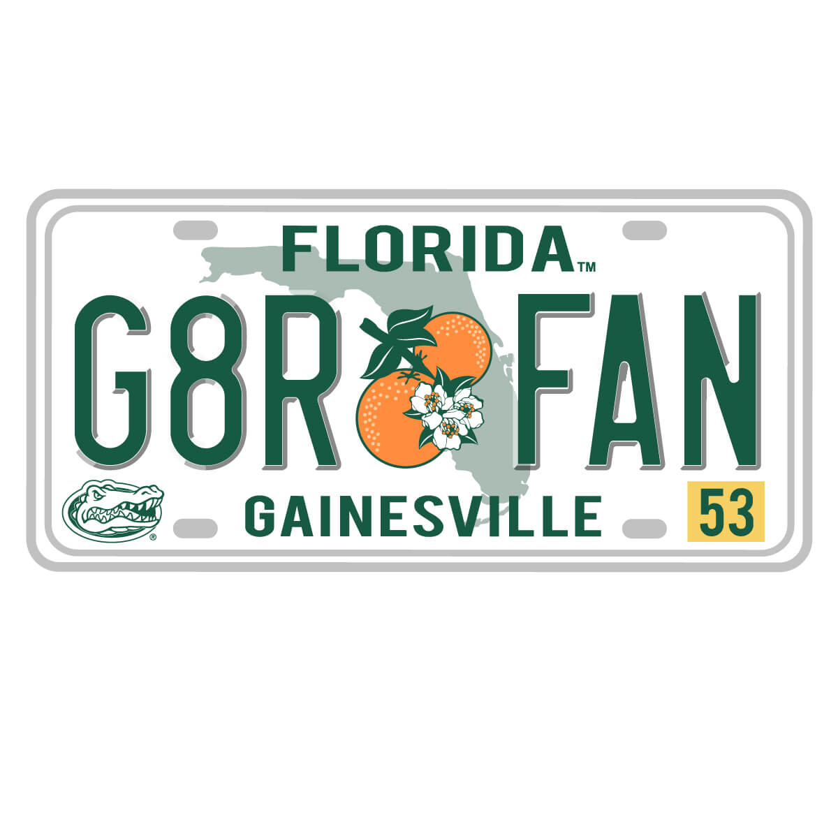 Florida Gators Florida License Plate Decal