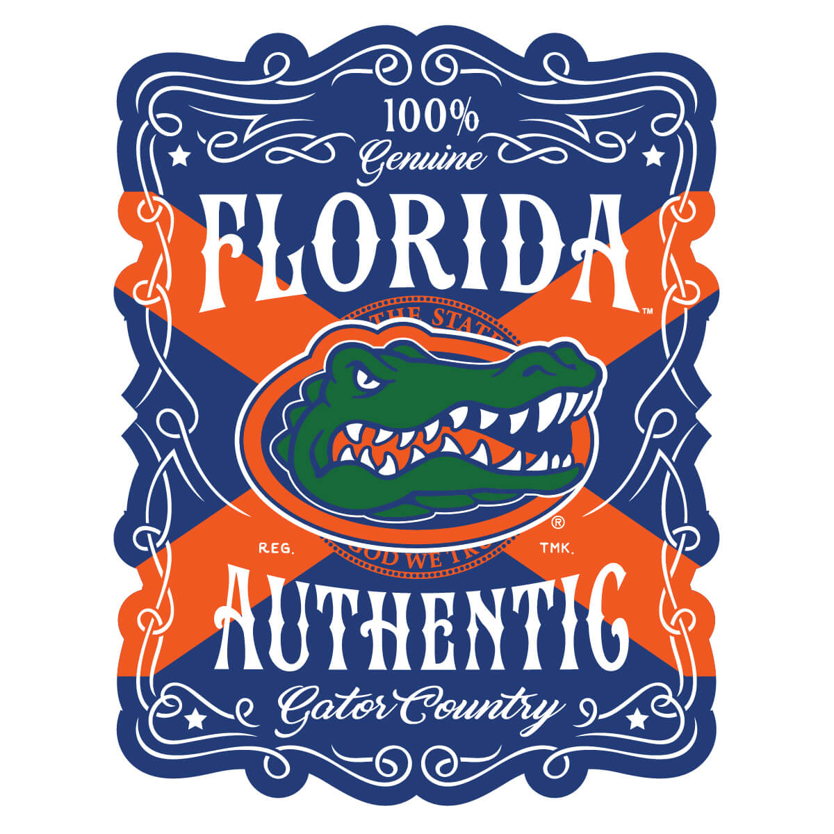Florida Gators Whiskey Label Decal