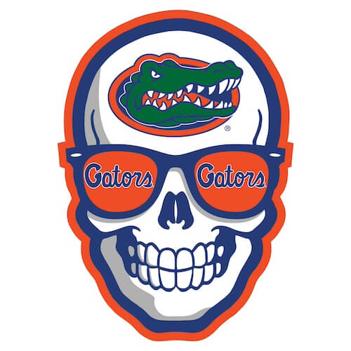 Florida Gators Skully Decal