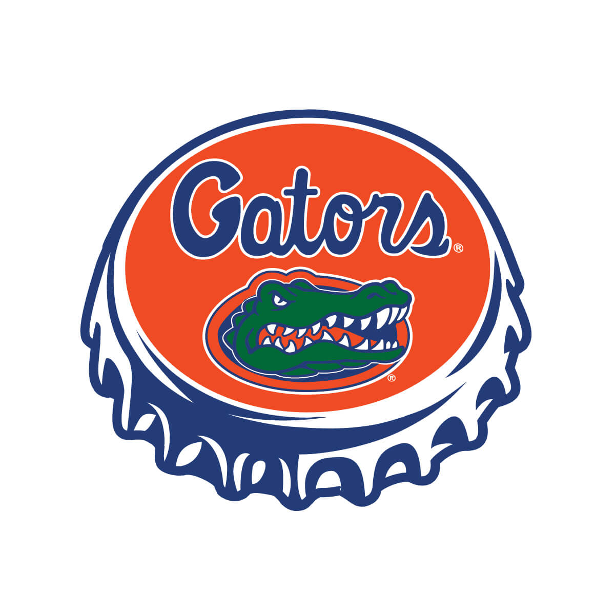 Florida Gators Soda Cap Decal