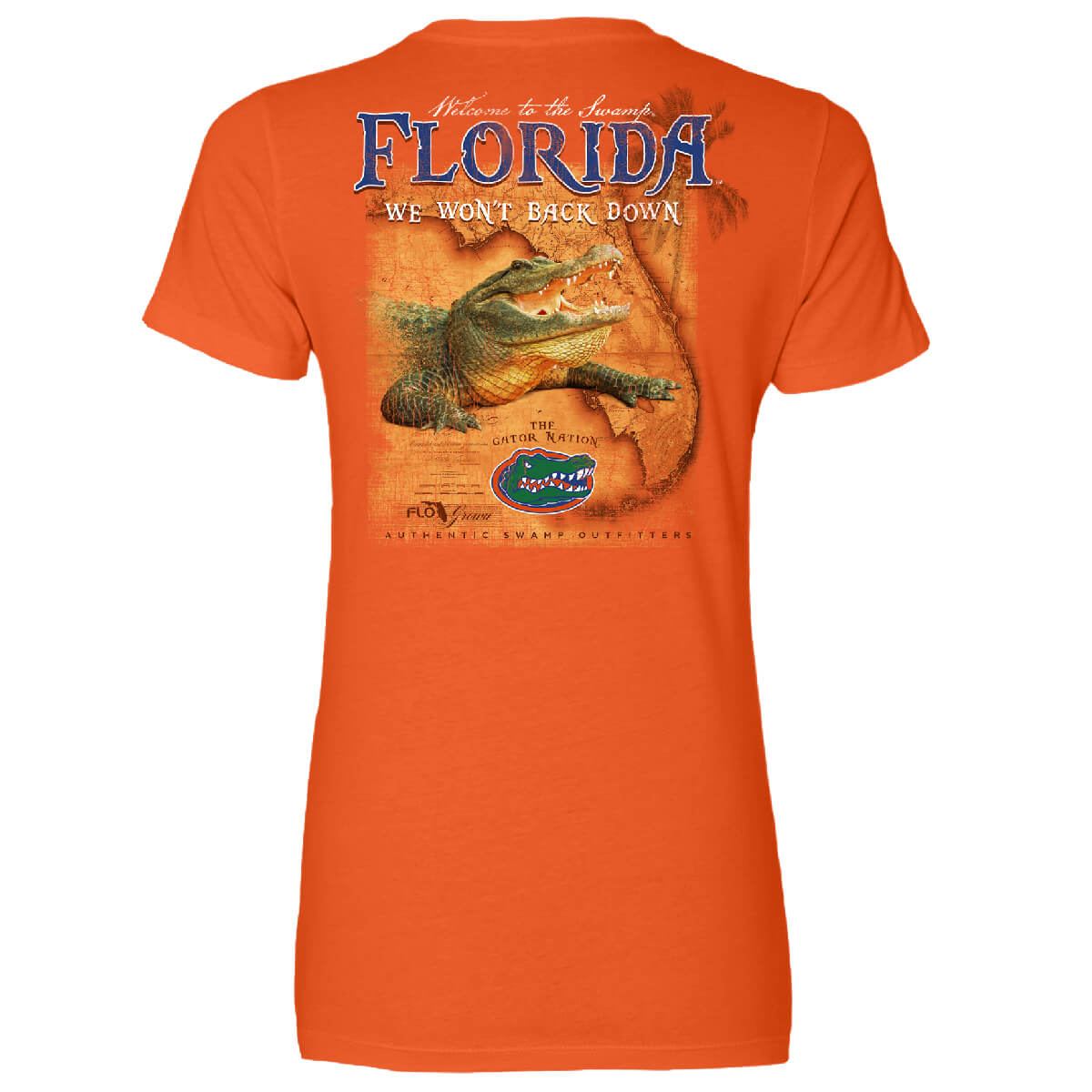 Florida Gators Vintage Map Gator Women's Tee