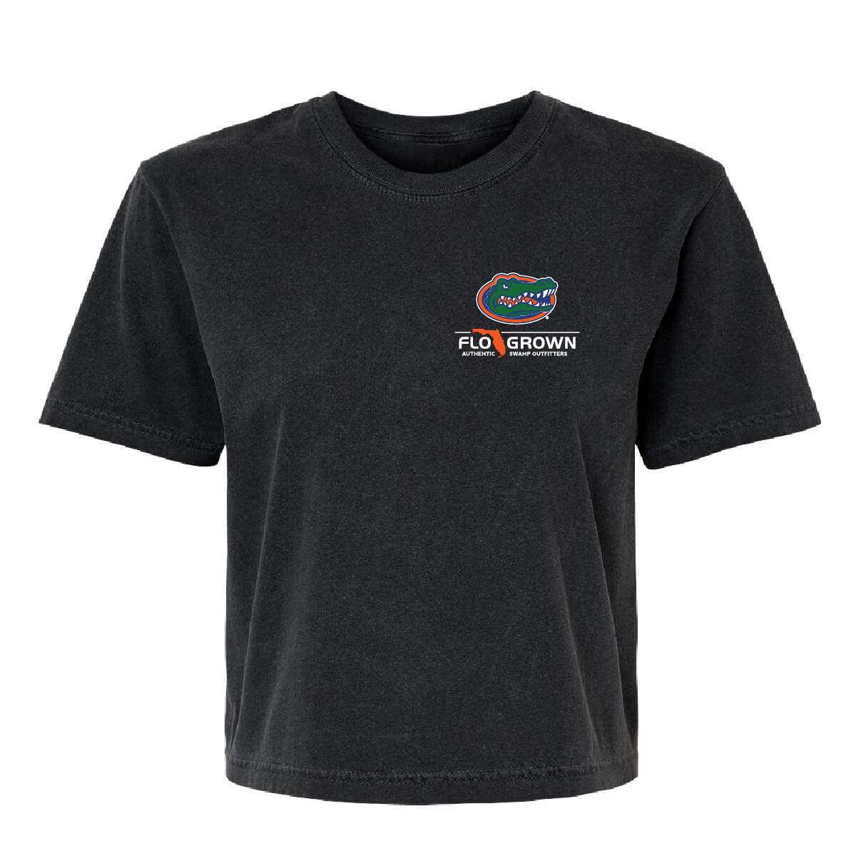 Florida Gators Team Camo Flag Womens Crop Top