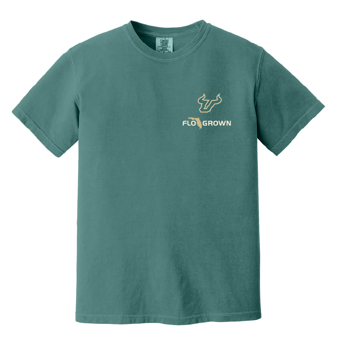 Front view with the USF and FloGrown logo on the left chest.