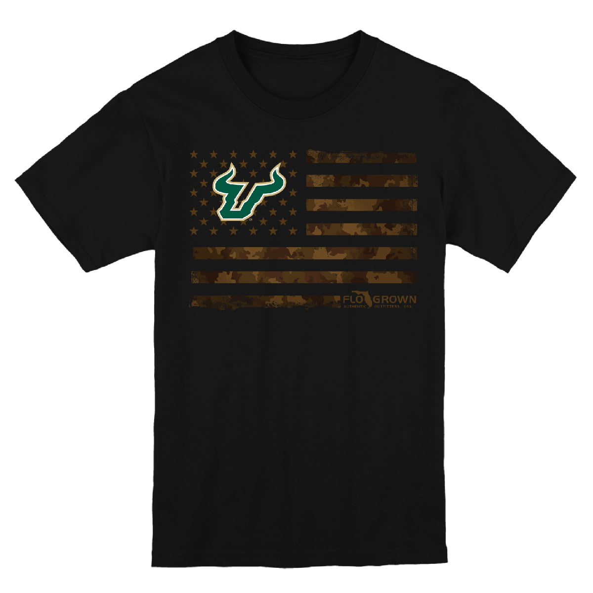 South Florida Bulls US Camo Flag Youth Tee