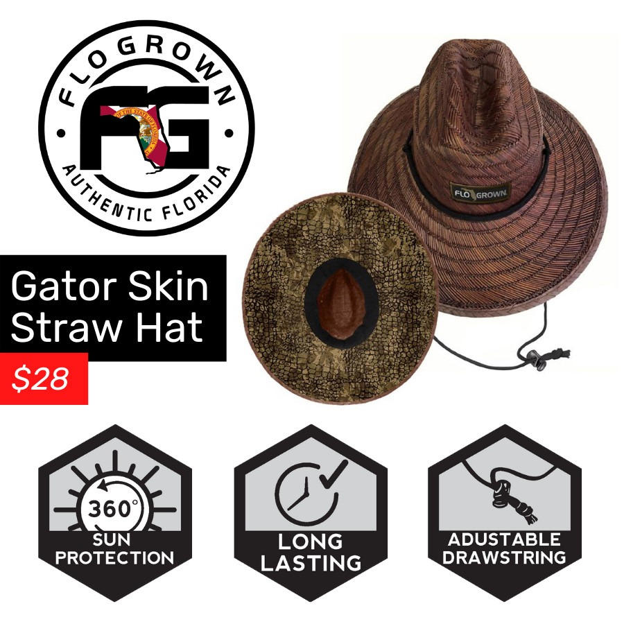 Gator Skin Straw Hat