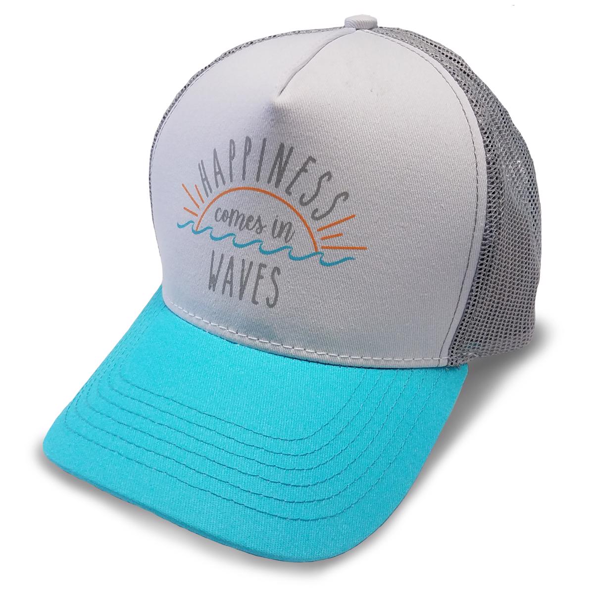 Happiness Comes in Waves Hat (front)