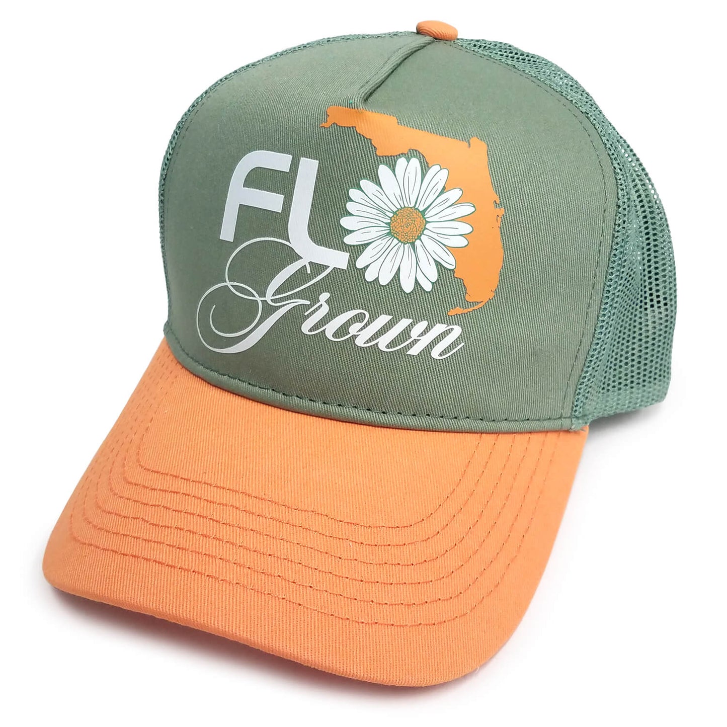 FloGrown Daisy Orange Hat - Front