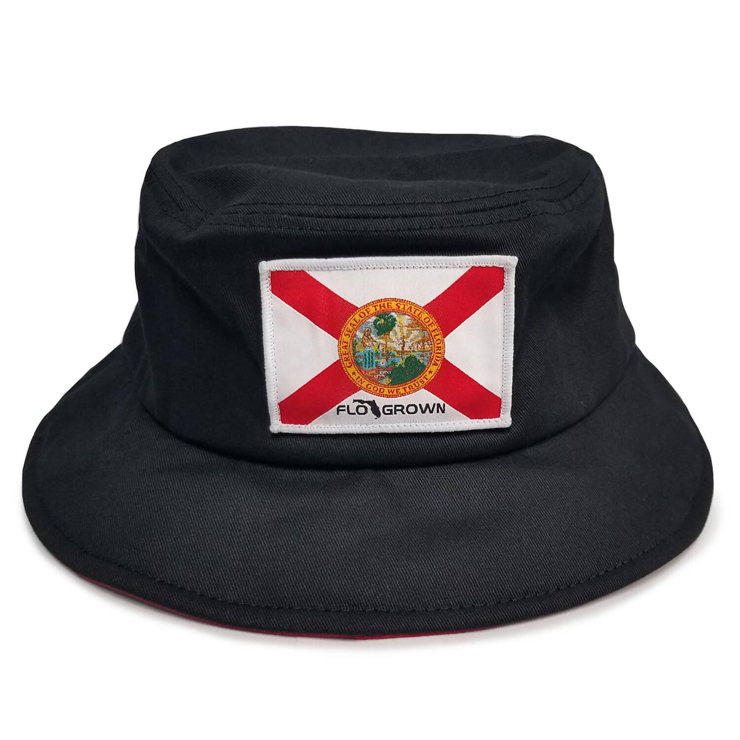 State Flag Black Bucket Hat - Front