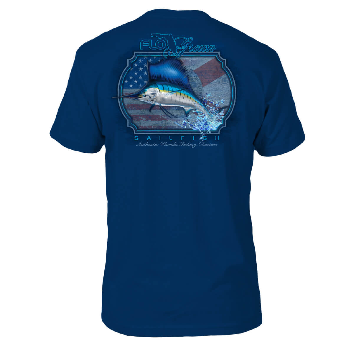 Authentic Sail Fish Charter Tee - Back