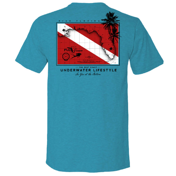 FloGrown Men's Vintage Fishing Sign T-Shirt, XL, Navy