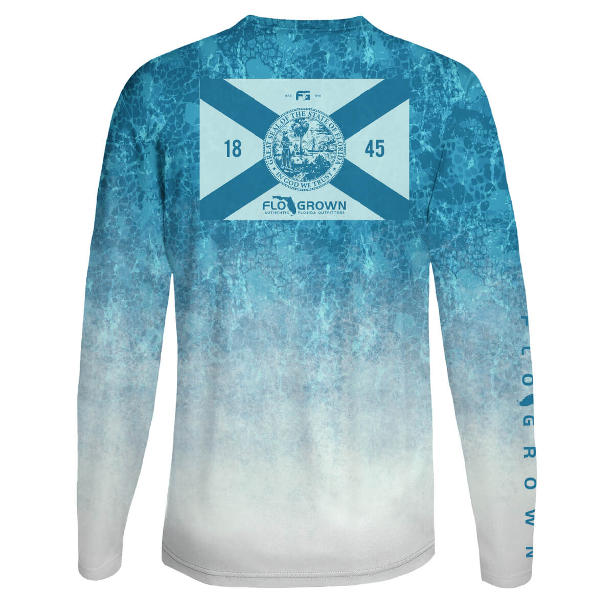 Rocky Water Blue Performance Tee - Back
