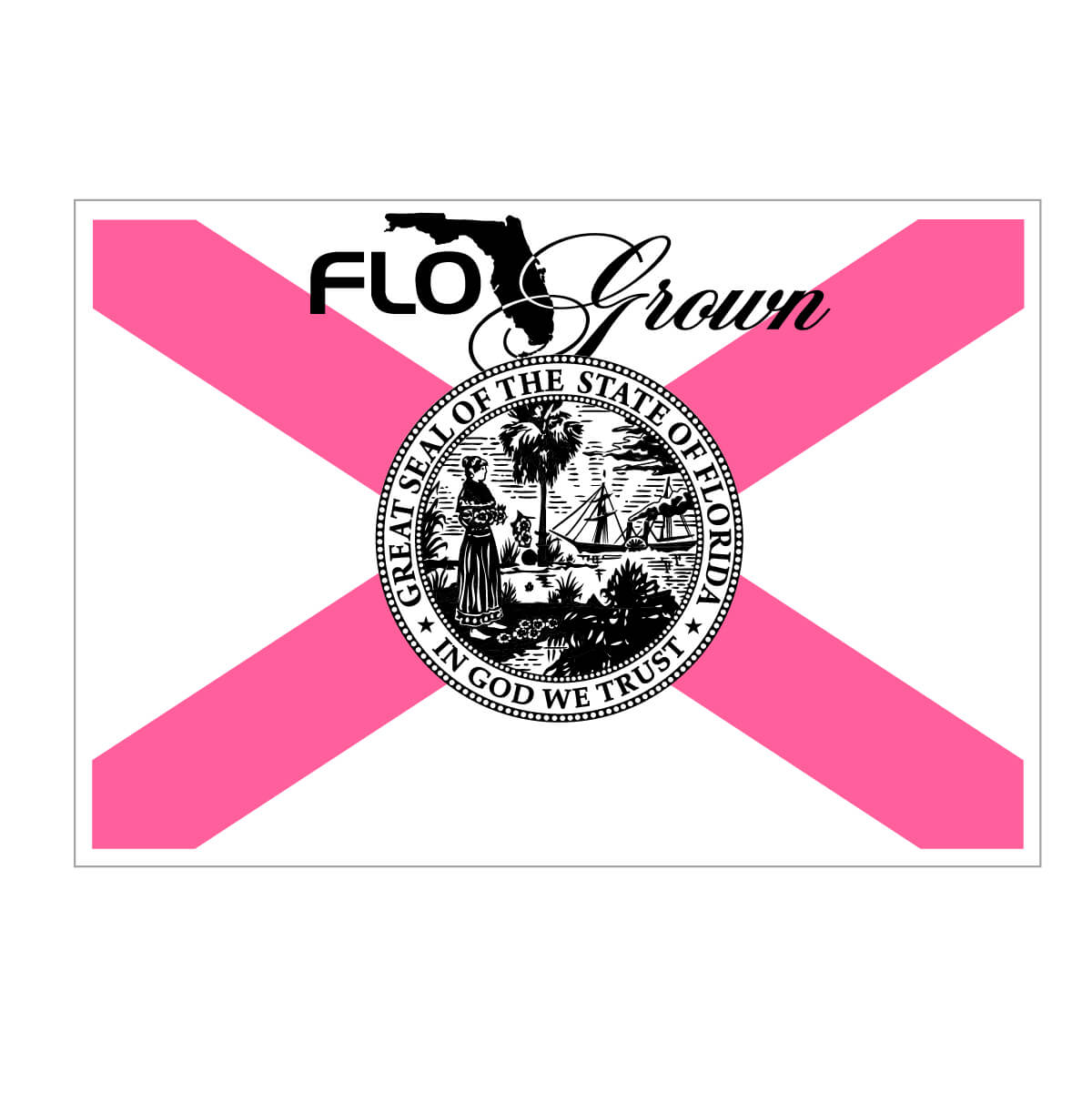 Pink Flag Decal