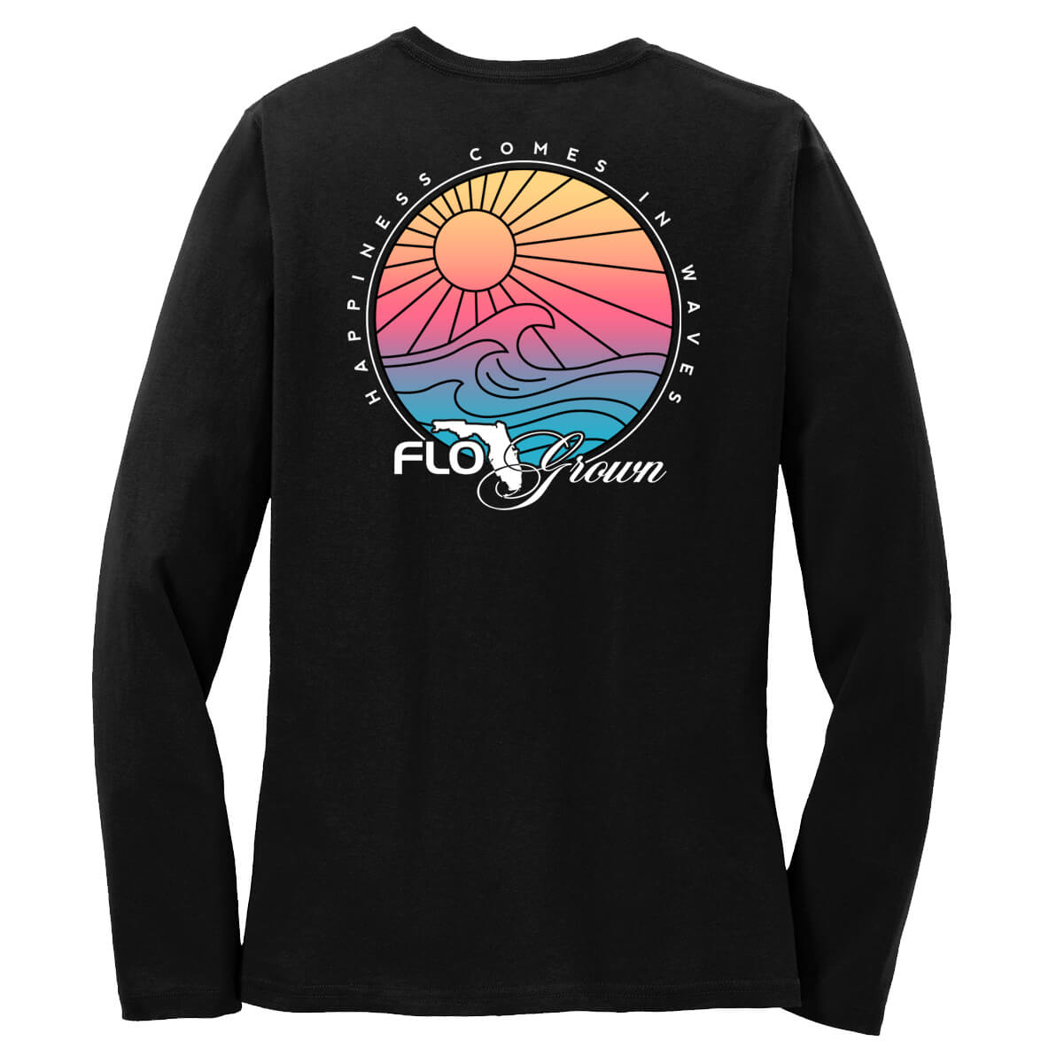 Happiness Waves Crest Women's Long Sleeve