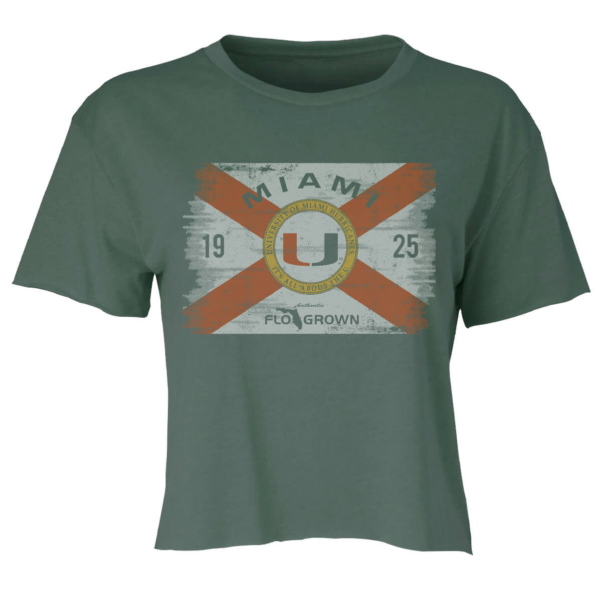 Miami Hurricanes Washed Flag Crop Top – FloGrown1