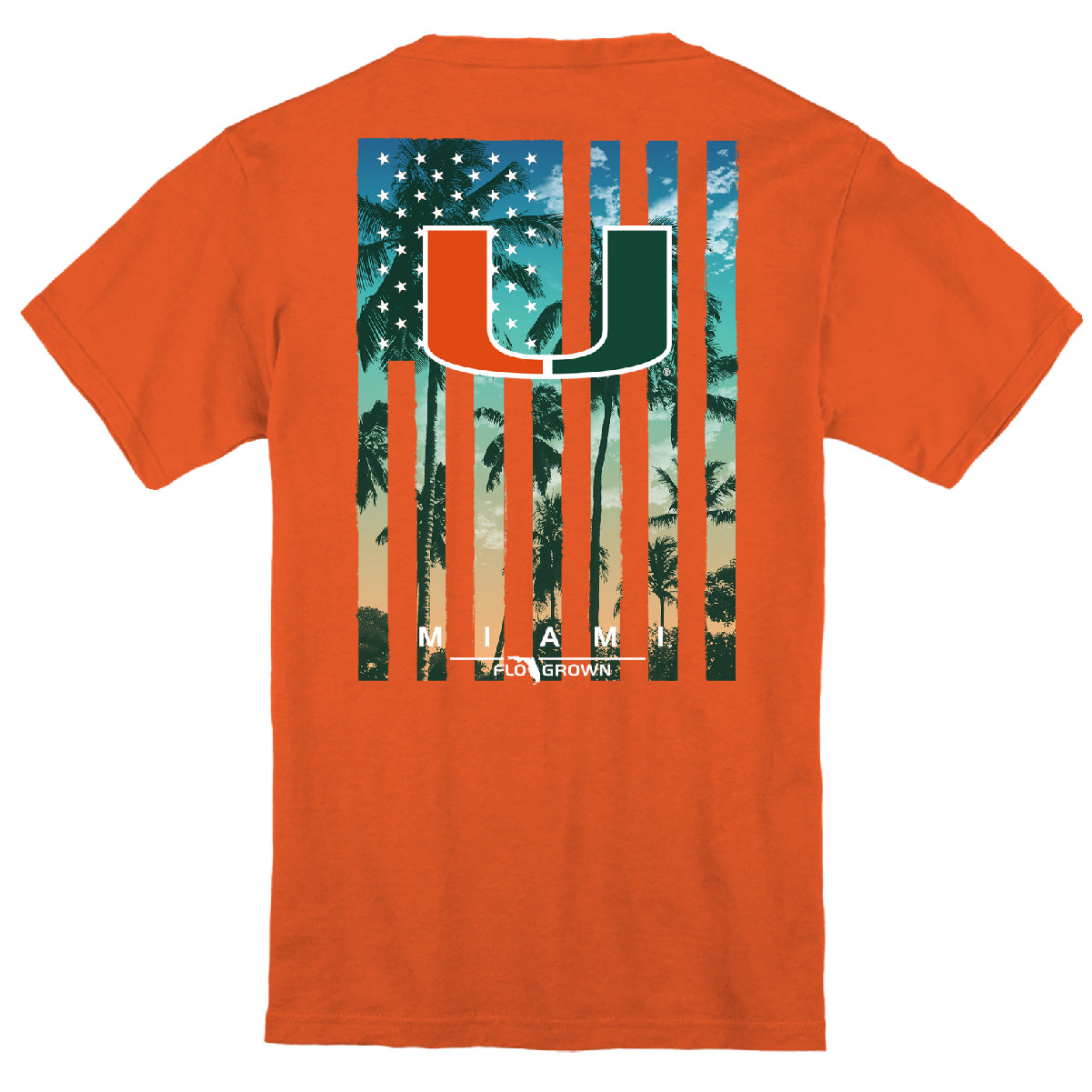 Miami Hurricanes Blue Skies Flag Youth Tee