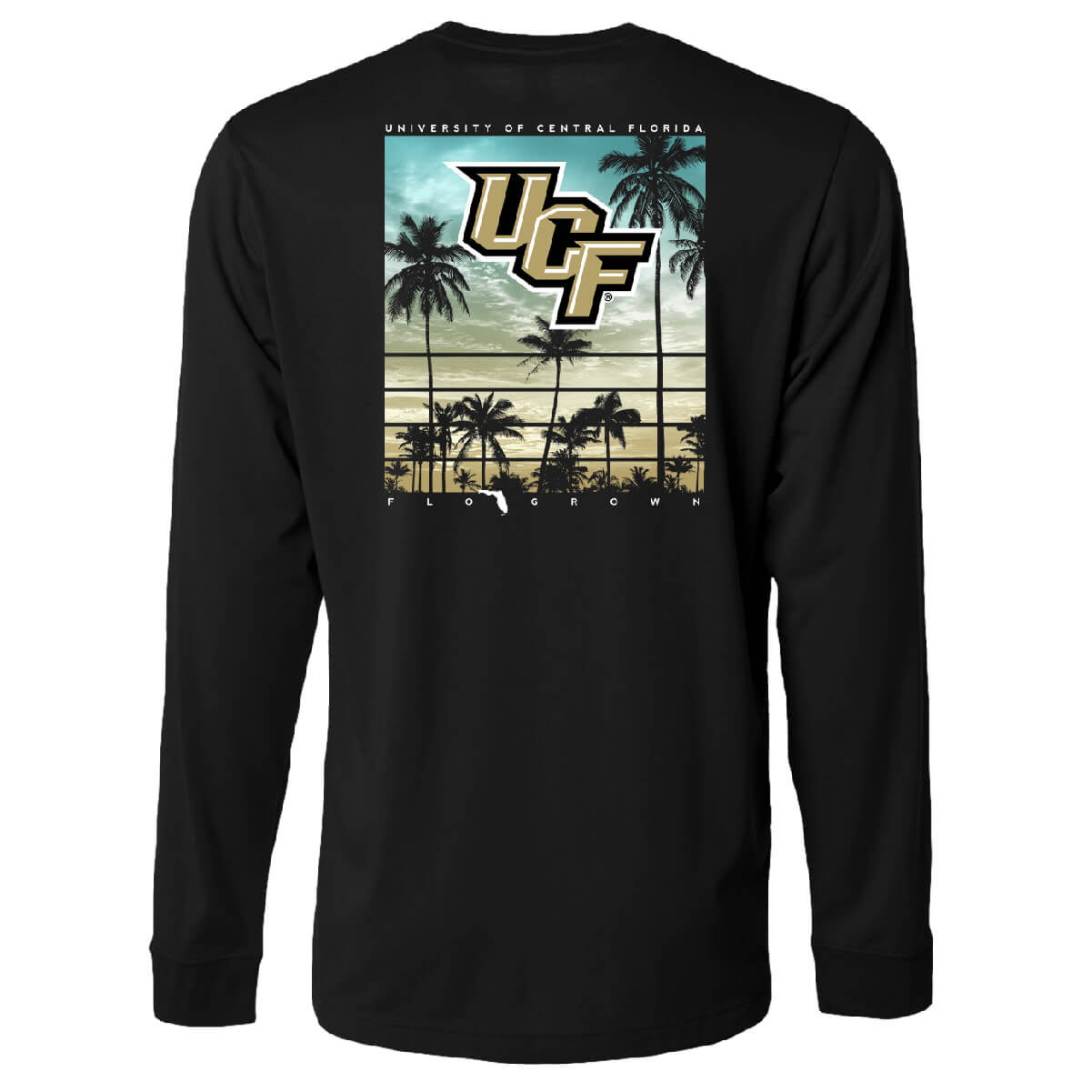 UCF Knights Sunset Poster Long Sleeve Tee - Back