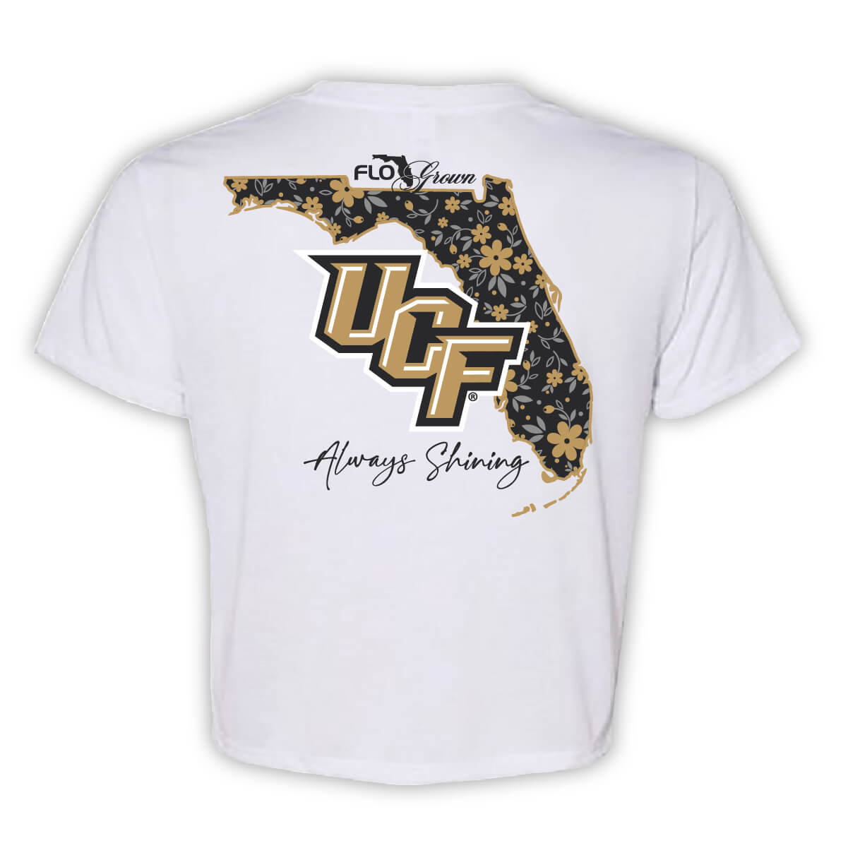 UCF Knights Always Shining Floral Crop Top - Back