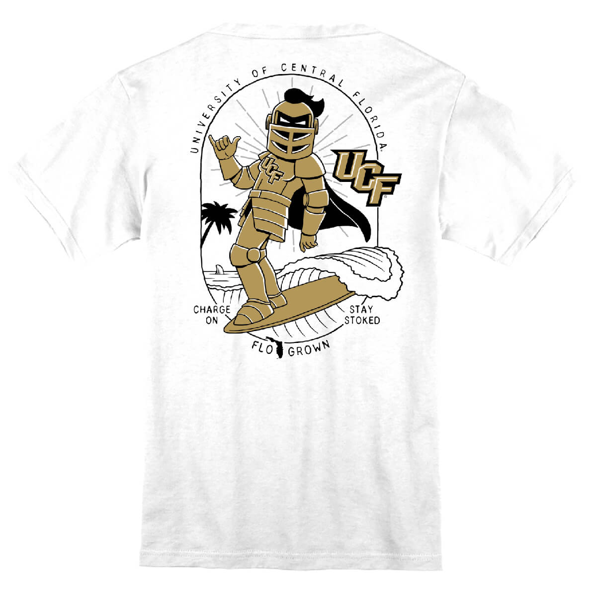 UCF Knights Knightro Surfer Youth Tee