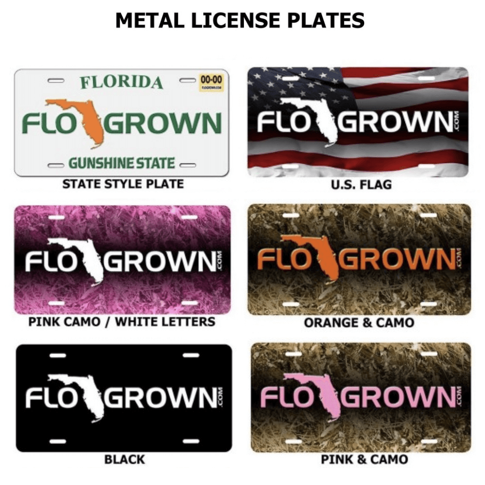 FloGrown License Plates